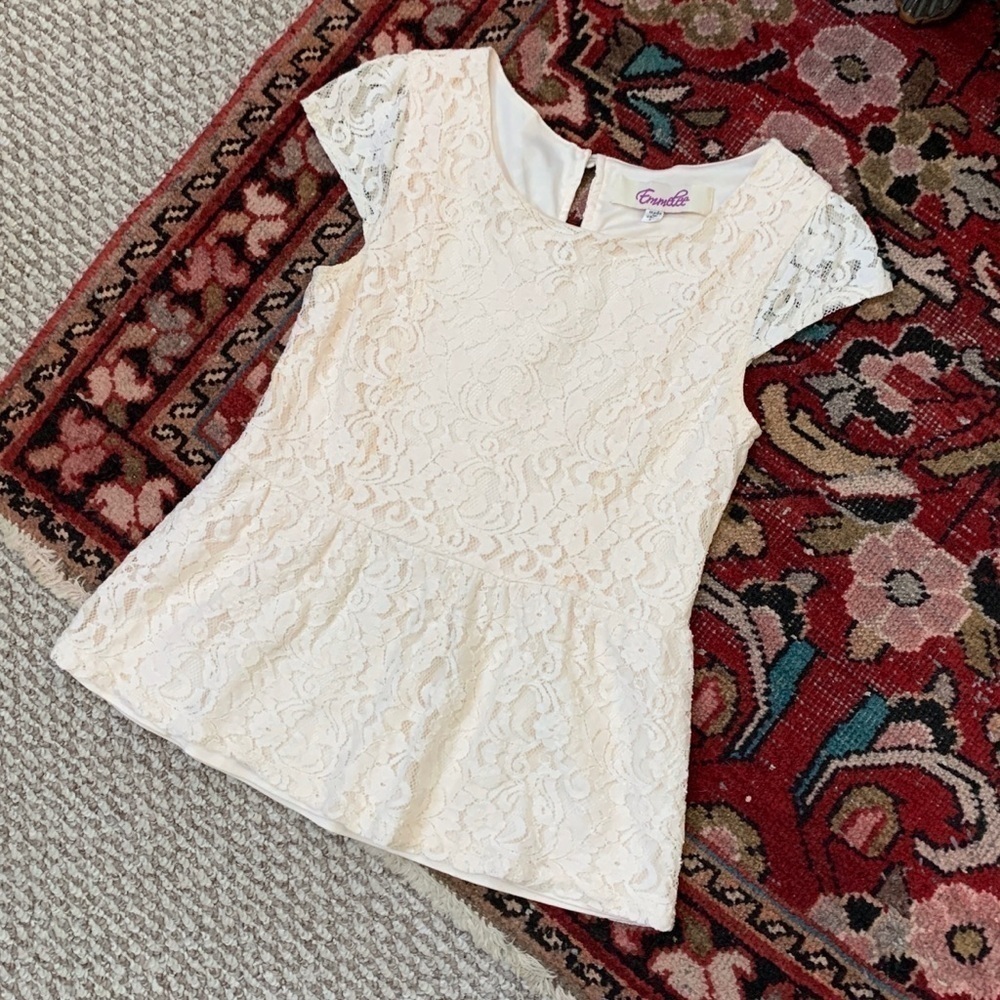 Emmelee Lace Peplum Blouse